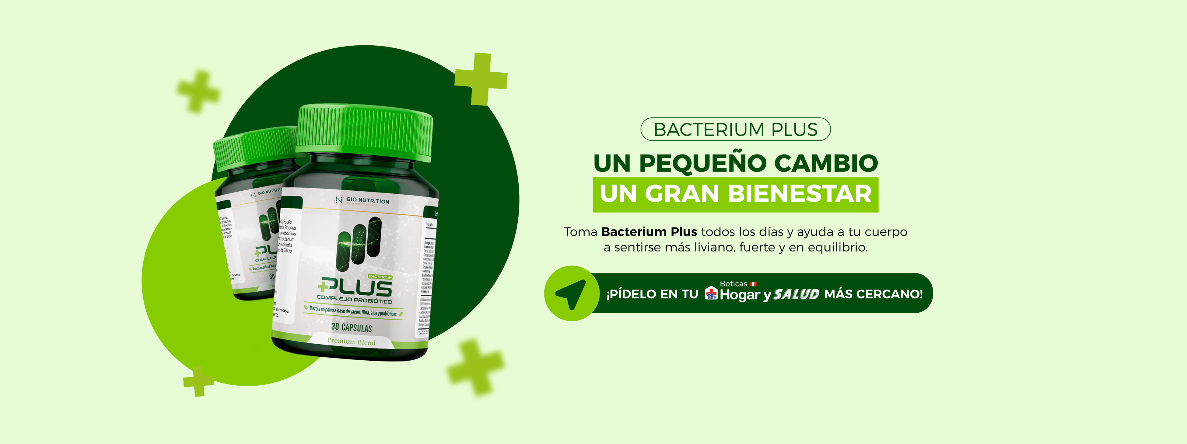 Toma Bacterium Plus todos los días y ayuda a tu cuerpo a sentirse más liviano, fuerte y en equilibrio.
